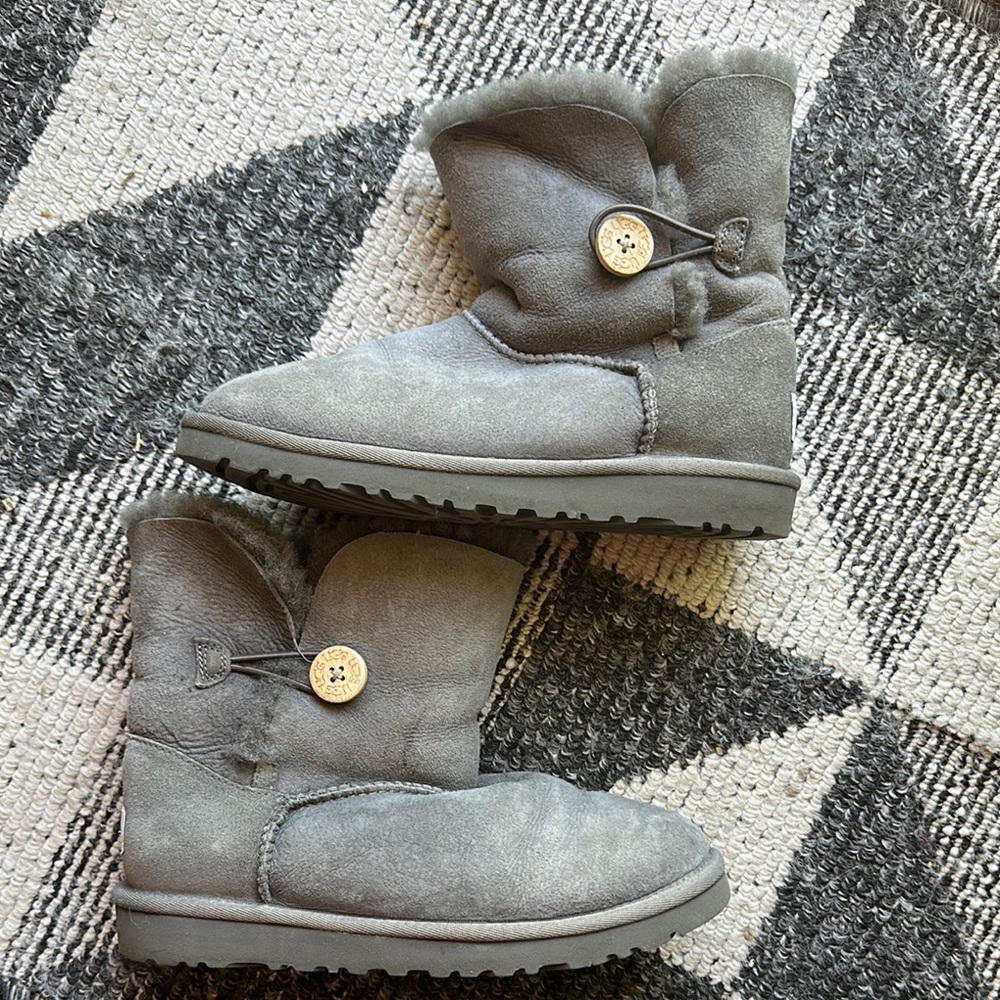 UGG Gray Kids‎ Bailey Button Boots